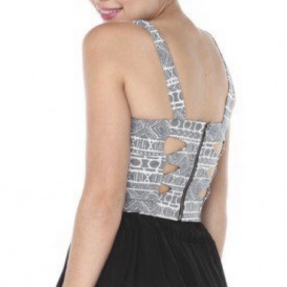 Brandy Melville Aztec Tribal Patterned Cut Out Crop Top